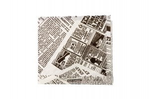 Newsprint Greaseproof Bag - Open 2 Sides -0