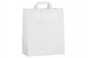Large SOS White Paper Carrier Bag-0