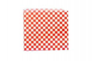 Red Gingham Greaseproof Bag - Open 2 Sides-0